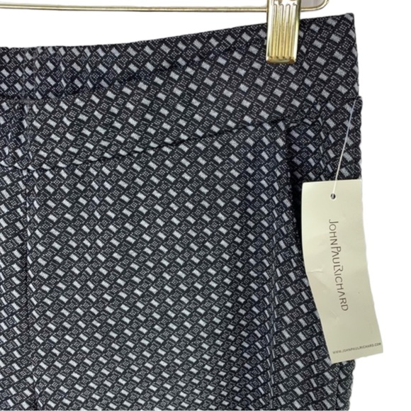 John Paul Richard Gray and Black Geometric Pattern Culottes with Pockets - Picture 5 of 10